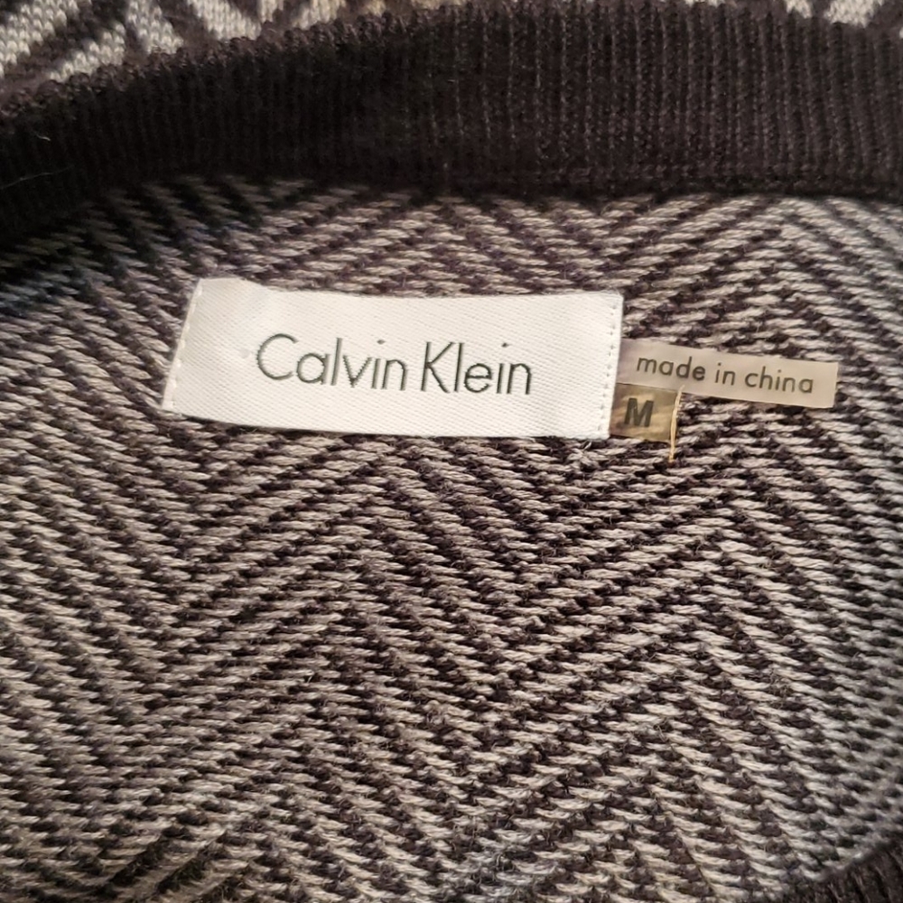 Calvin Klein knit gray and black dress size M - Picture 5 of 7